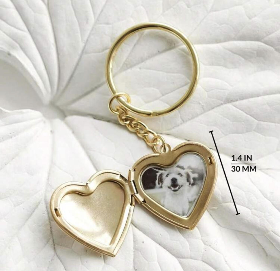 Llavero corazón relicario personalizado