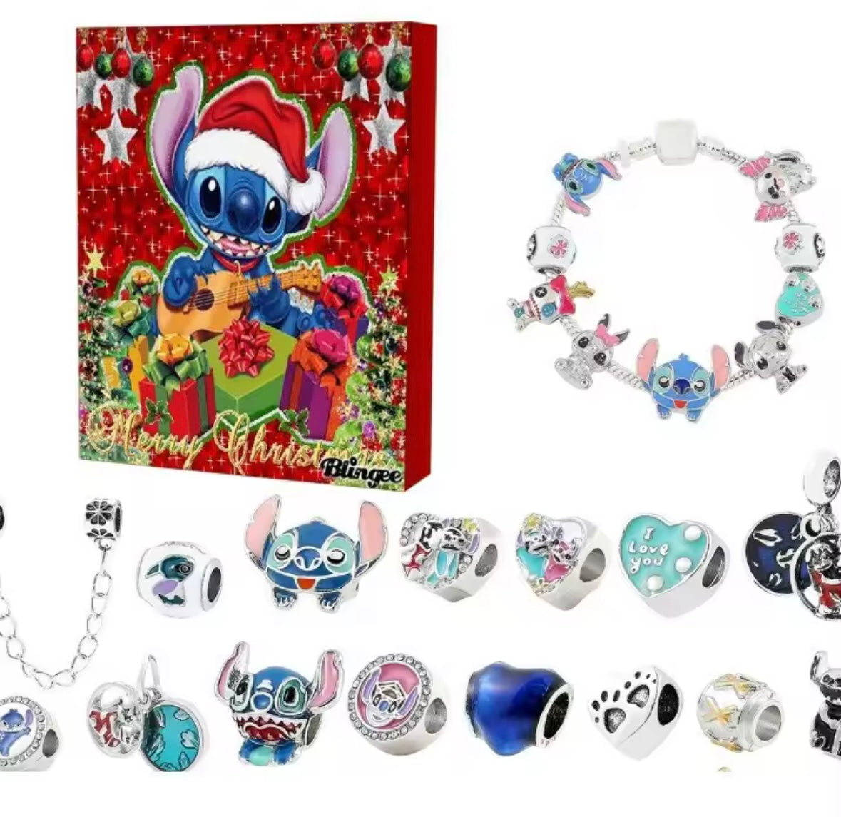 Calendario de adviento STITCH - CHARMS Y PULSERA estilo pandora