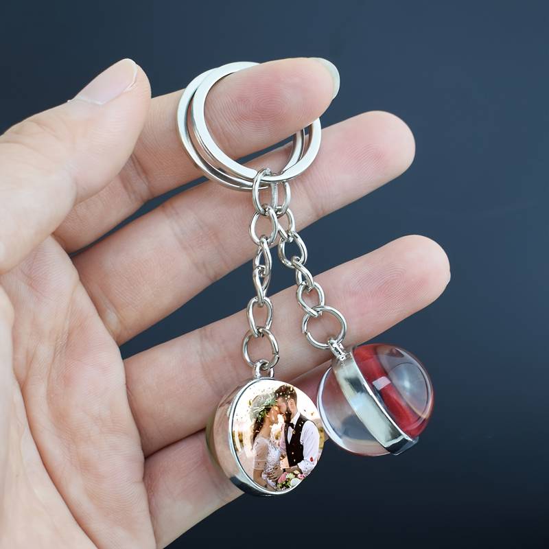 Llavero esfera de cristal personalizado con foto