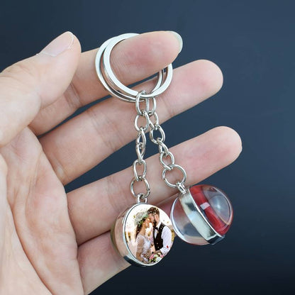 Llavero esfera de cristal personalizado con foto