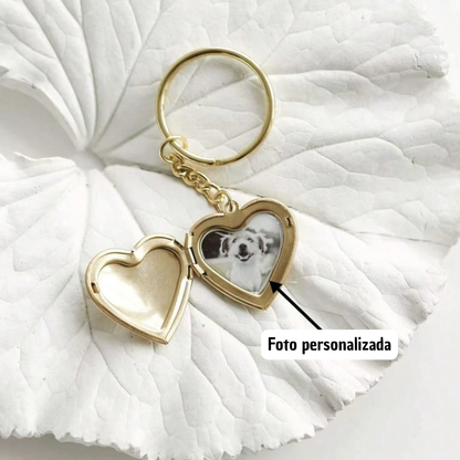 Llavero corazón relicario personalizado