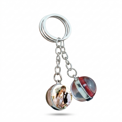 Llavero esfera de cristal personalizado con foto