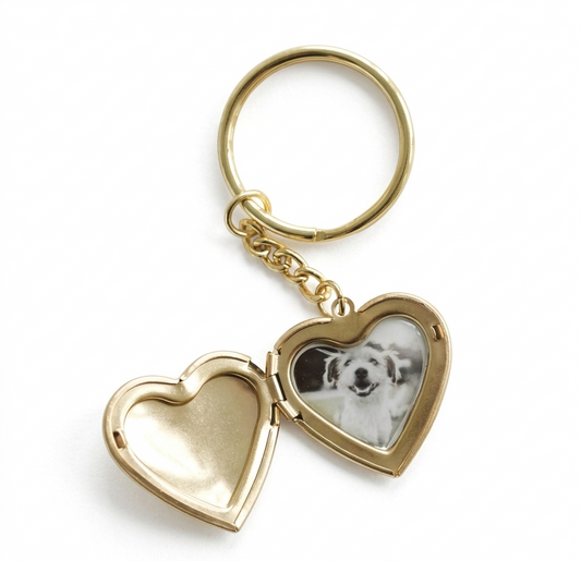 Llavero corazón relicario personalizado