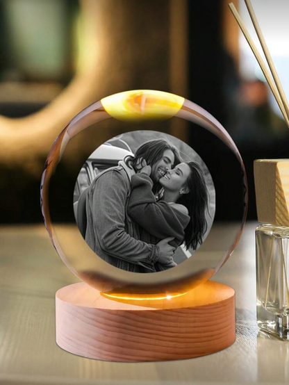 Esfera de cristal - Imagen y texto personalizado