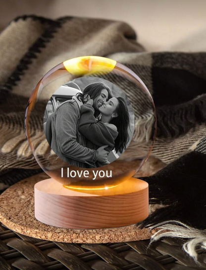 Esfera de cristal - Imagen y texto personalizado