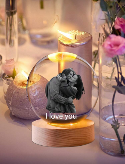 Esfera de cristal - Imagen y texto personalizado