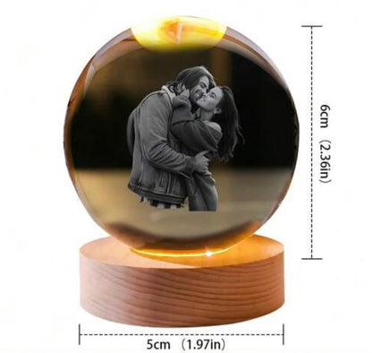 Esfera de cristal - Imagen y texto personalizado