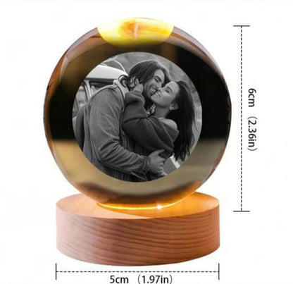 Esfera de cristal - Imagen y texto personalizado