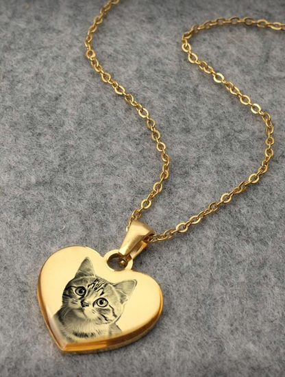 Collar corazón con imagen personalizada