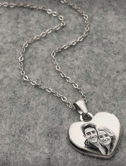 Collar corazón con imagen personalizada
