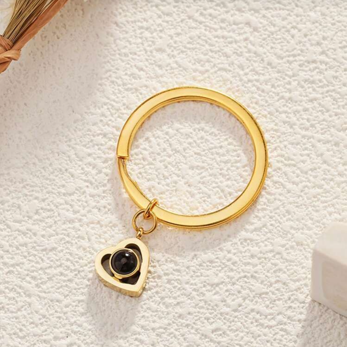 Llavero corazón con proyección de foto - Personalizado