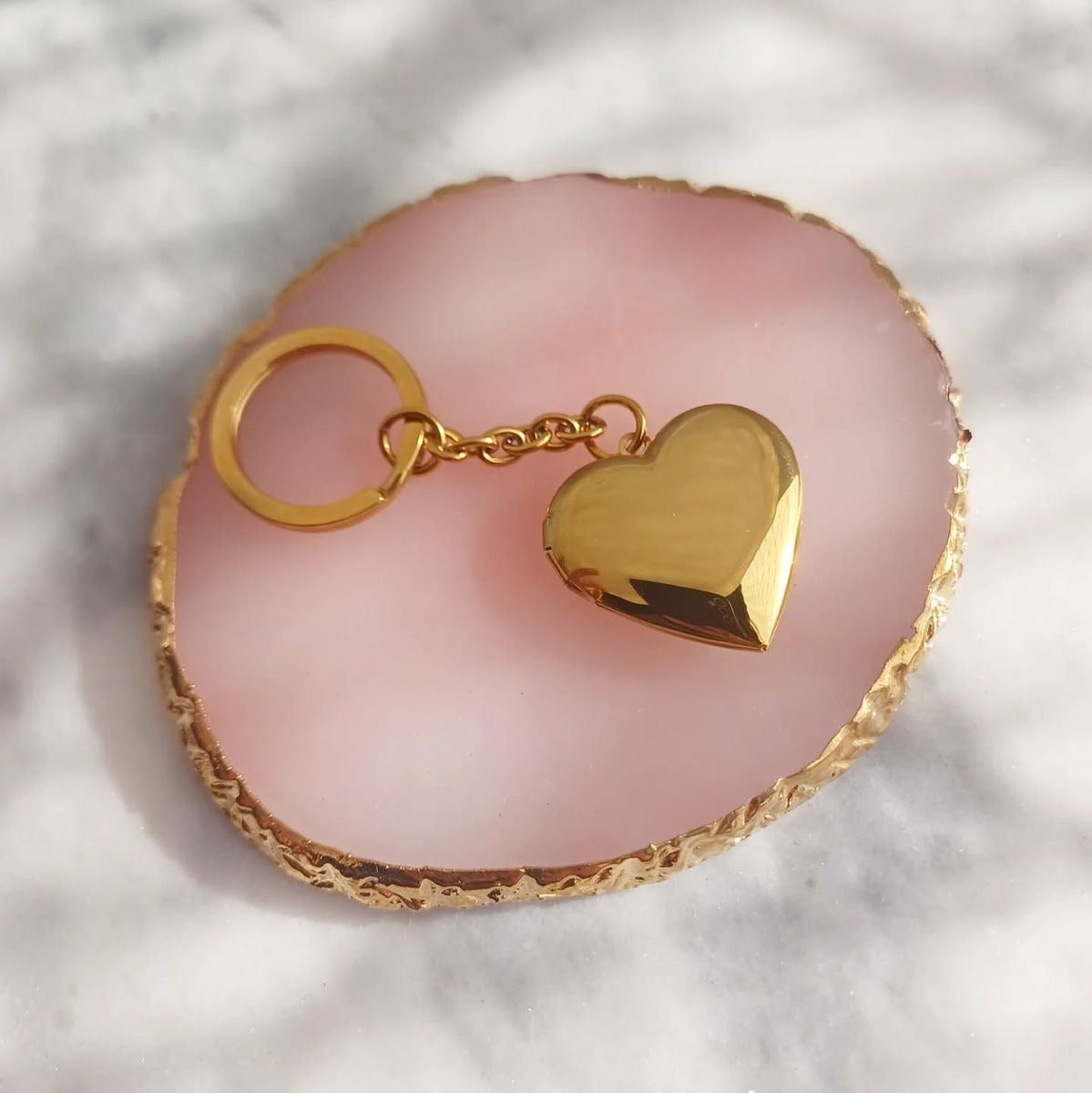 Llavero corazón relicario personalizado