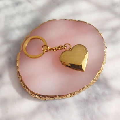 Llavero corazón relicario personalizado