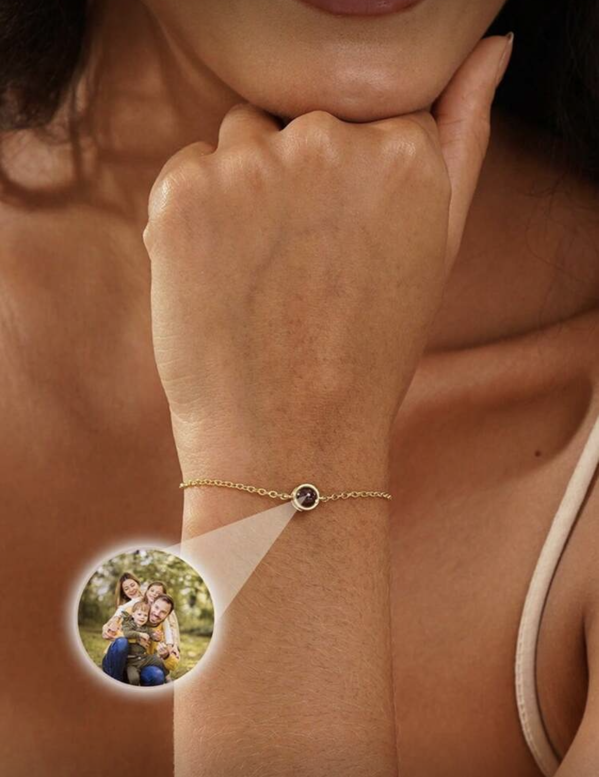 Pulsera personalizada con proyección de fotos