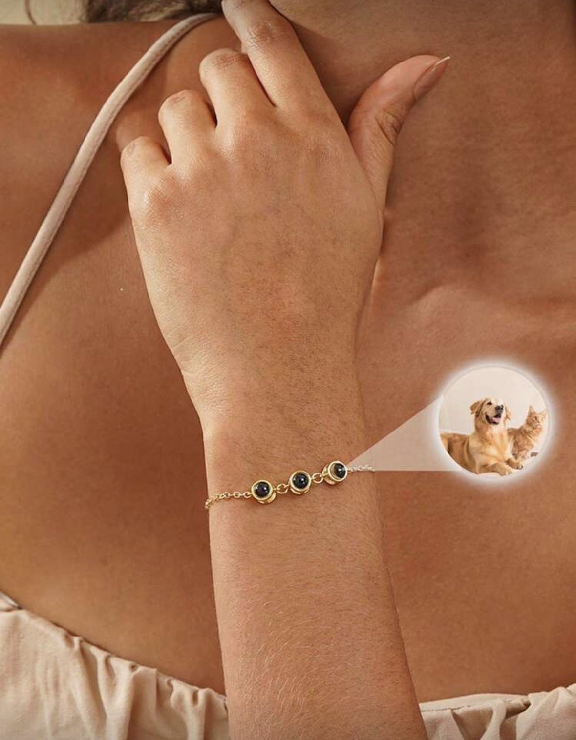 Pulsera personalizada con proyección de fotos