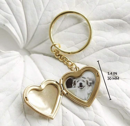 Llavero corazón relicario personalizado