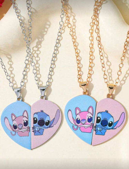 Set 2 collares STITCH Y ANGEL