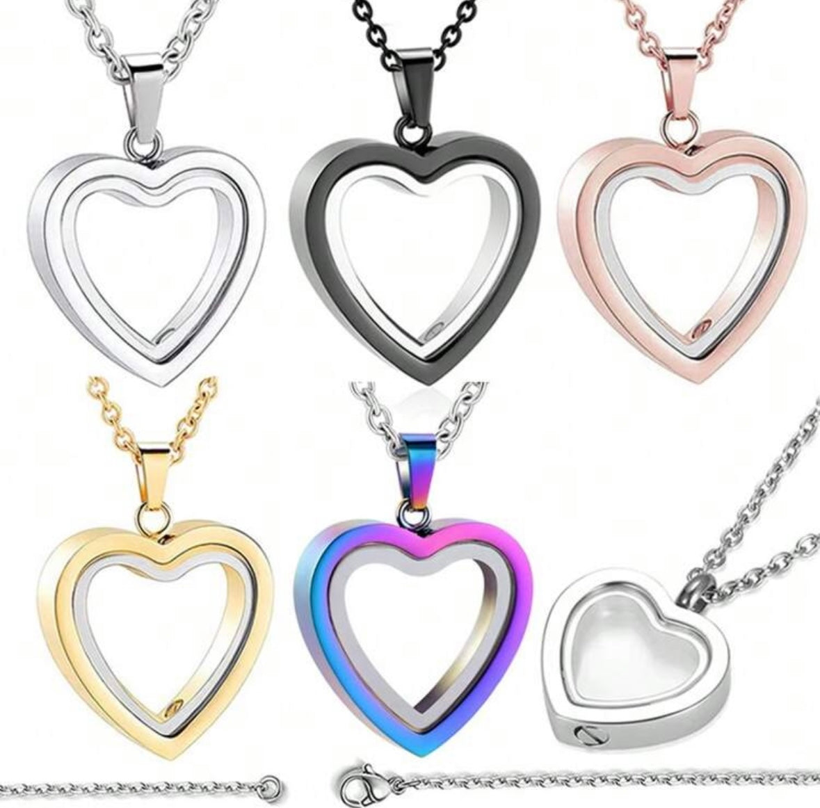 Collar para recuerdo en forma de corazón