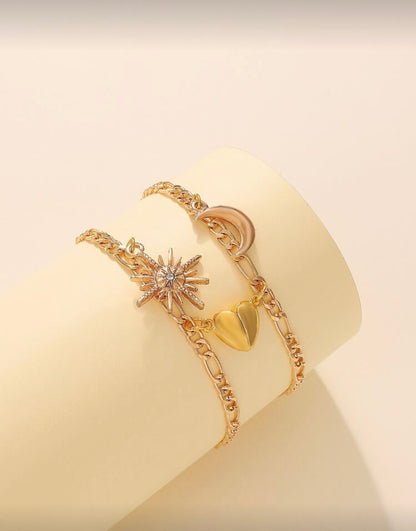 Set 2 pulseras SOL y LUNA