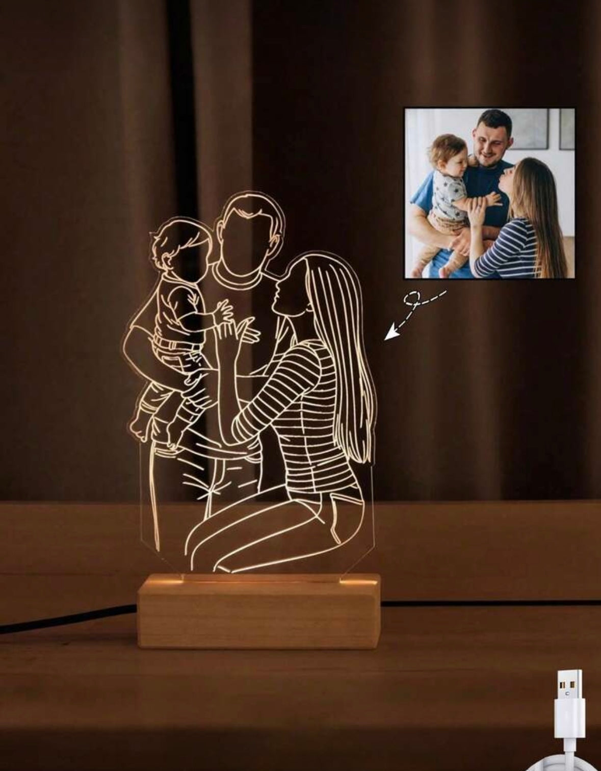 Lámpara LED personalizada