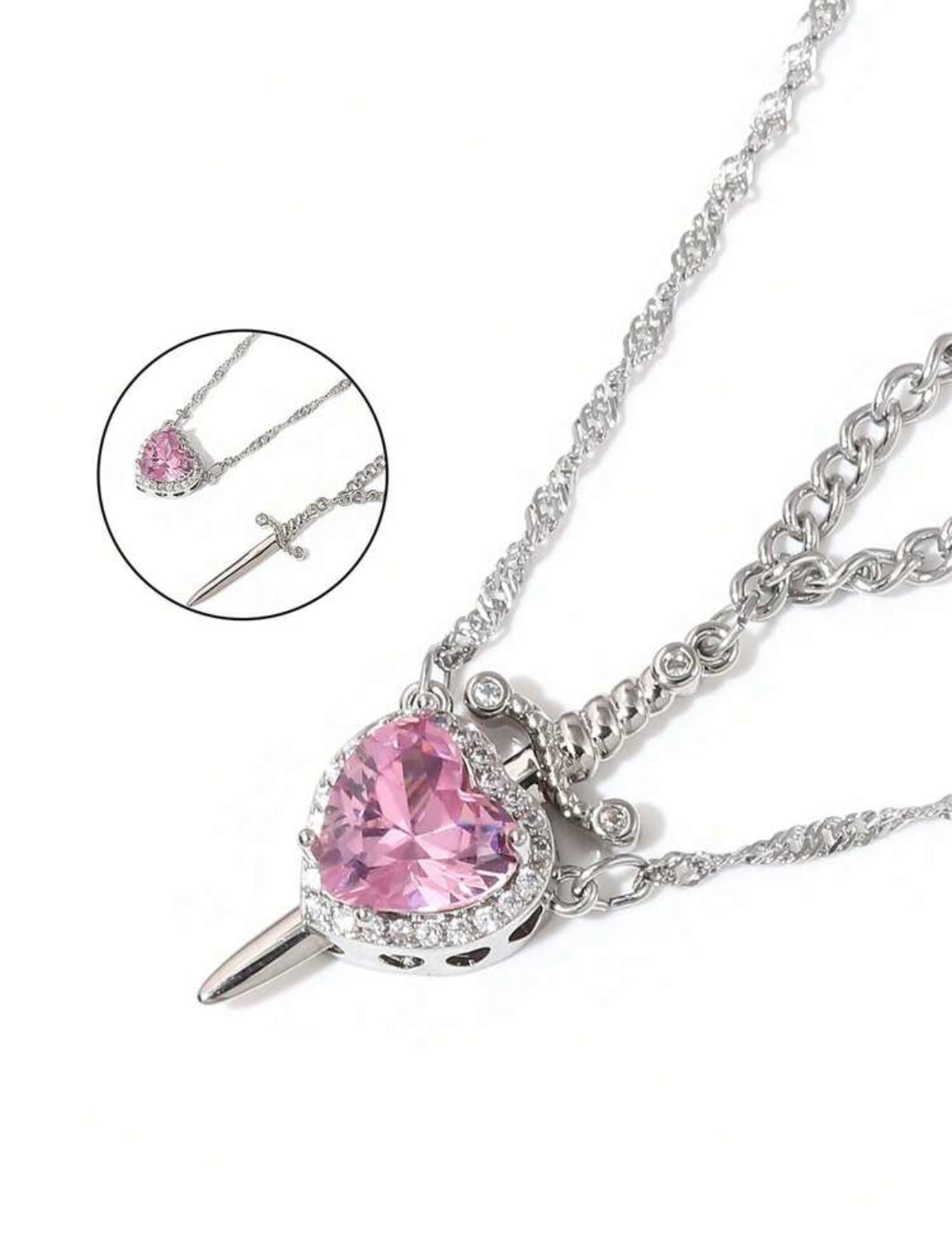 Set 2 collares CORAZÓN Y ESPADA