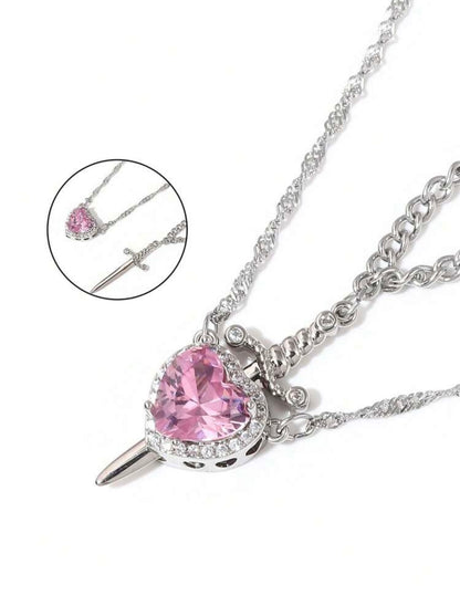 Set 2 collares CORAZÓN Y ESPADA