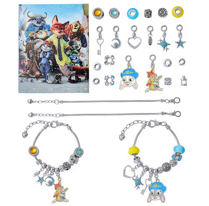 Calendario de adviento ZOOTOPIA - CHARMS Y PULSERA estilo pandora