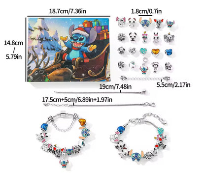 Calendario de adviento STITCH - CHARMS Y PULSERA estilo pandora