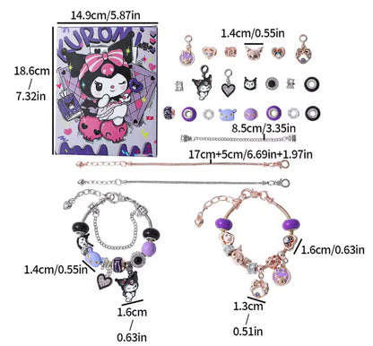 Calendario de adviento KUROMI - CHARMS Y PULSERA estilo pandora