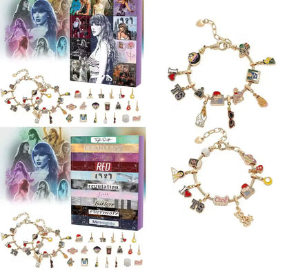Calendario de adviento TAYLOR SWIFT - CHARMS Y PULSERA estilo pandora