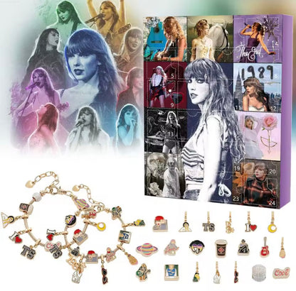 Calendario de adviento TAYLOR SWIFT - CHARMS Y PULSERA estilo pandora