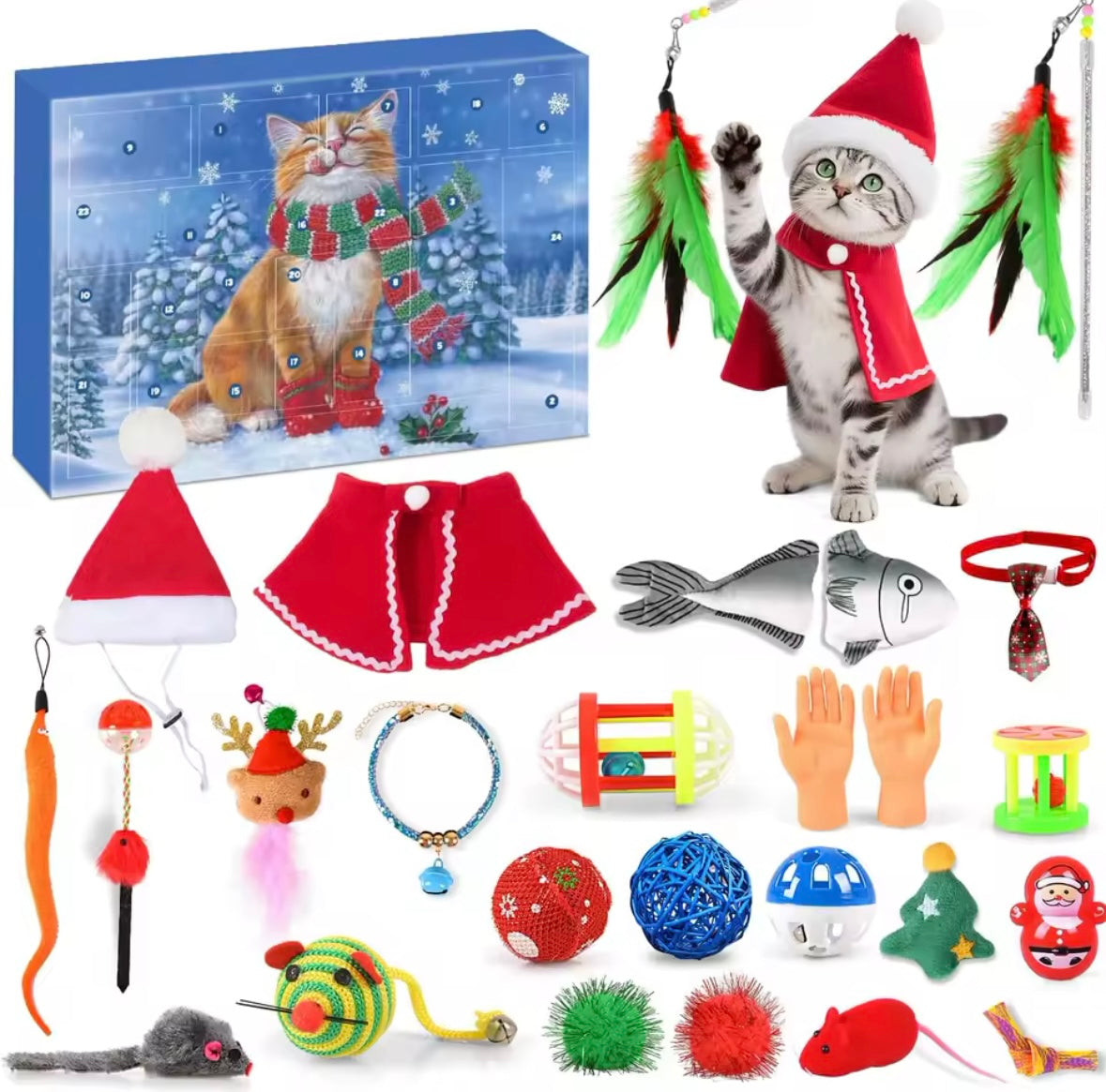Calendario de adviento para GATITOS - JUGUETES Y ACCESORIOS