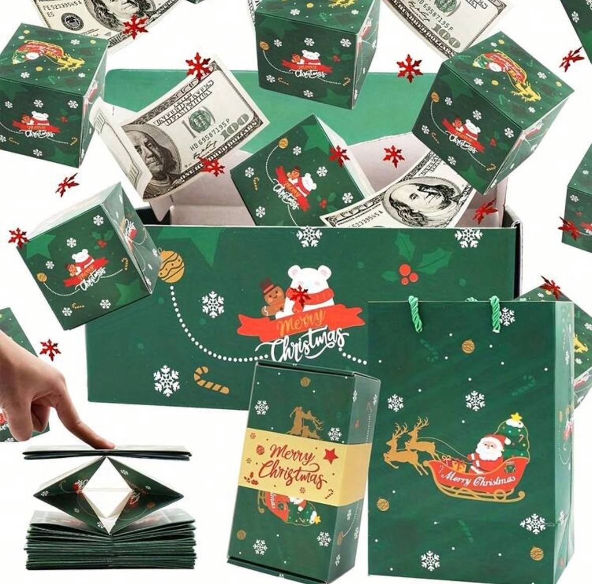 Caja explosiva navideña