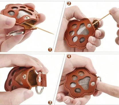 Llavero Patita para Guardar Pelito de Mascota | Recuerdo Personalizado