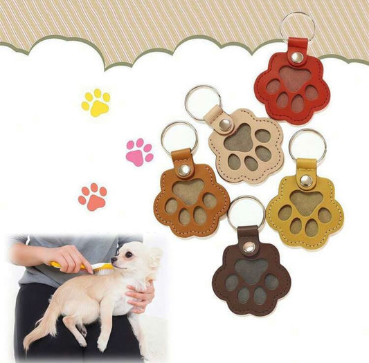 Llavero Patita para Guardar Pelito de Mascota | Recuerdo Personalizado