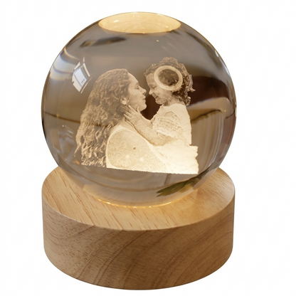 Esfera de cristal - Imagen y texto personalizado